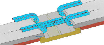 Positioning of steel cords