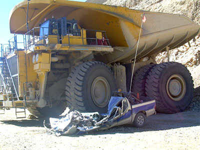 Truck on pickup